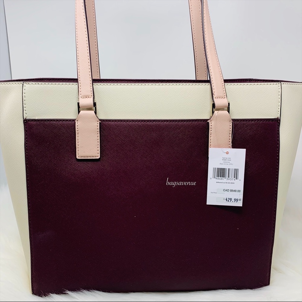 Kate spade Cameron laptop tote in cherrywood red - Picture 8 of 8